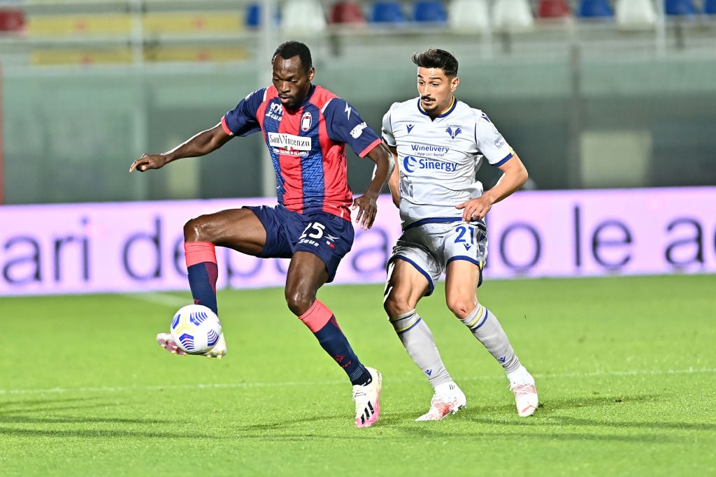 Crotone's nigerian forward Simeon Tochukwu Nwankwo,''Simy''