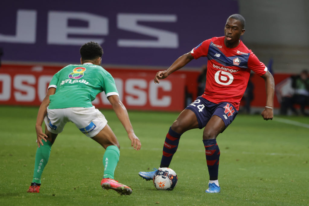 leicester-city-transfer-gossip-brendan-roders-target-boubakary-soumare-dribbles-ball-lille-saint-etienne-ligue-1-premier-league-signing