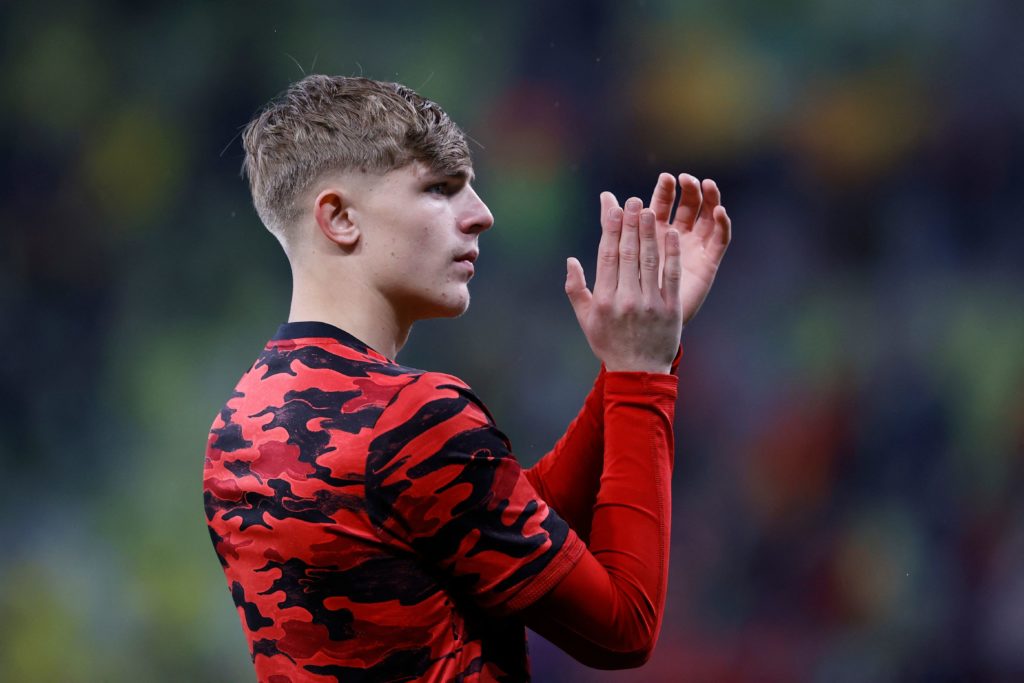 southampton-transfer-target-manchester-united-defender-brandon-williams-applauds-fans-villarreal-europa-league-final
