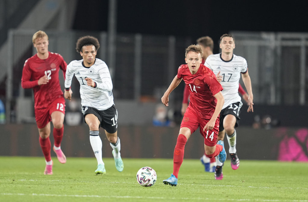 tottenham-hotspur-transfer-gossip-mikkel-Damsgaard-sampdoria-spurs-target-in-action-denmark-euro-2020-friendly-germany-dribbles-with-ball