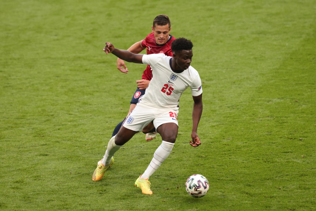 arsenal-winger-bukayo-saka-international-duty-england-dribbles-with-ball-euro-2020-group-stage-czech-republic--tomas-holes-wembley