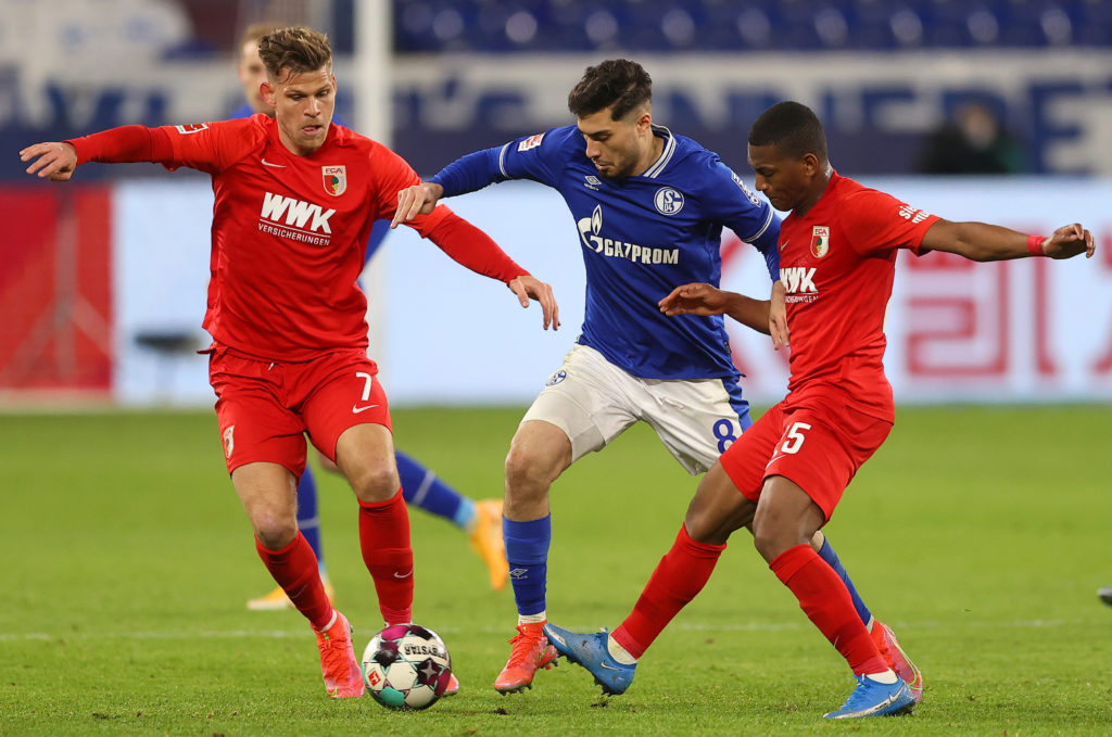 west-ham-united-transfer-gossip-2020-target-suart-serdar-schalke-battles-for-possession-augsburg-florian-niederlechner-carlos-gruezo-bundesliga