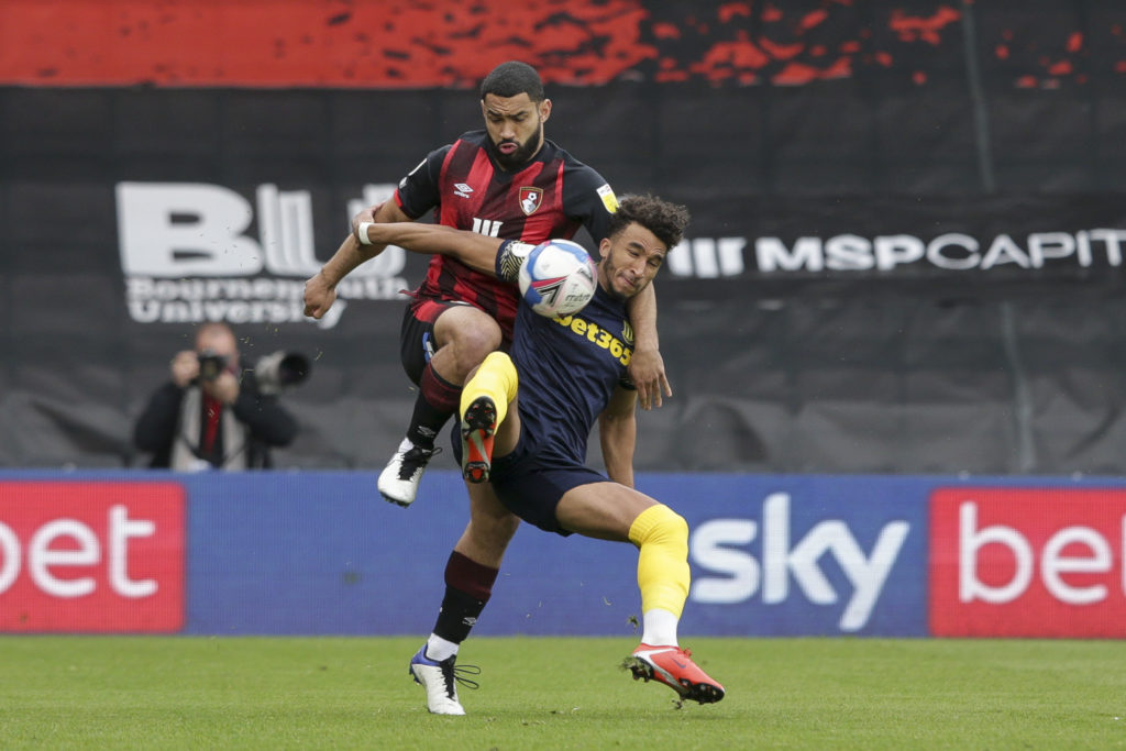 newcastle-united-transfer-gossip-steve-bruce-target-tottenham-hotspur-defender-cameron-carter-vickers-bouremouth-loan-battles-for-ball-stoke-city-jacob-brown-vitality-stadium-championship