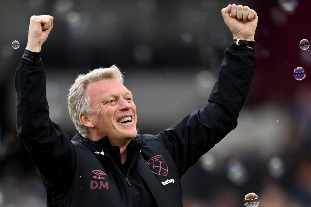 west-ham-united-manager-david-moyes-contract-gossip-celebrates-southampton-london-stadium-premier-league