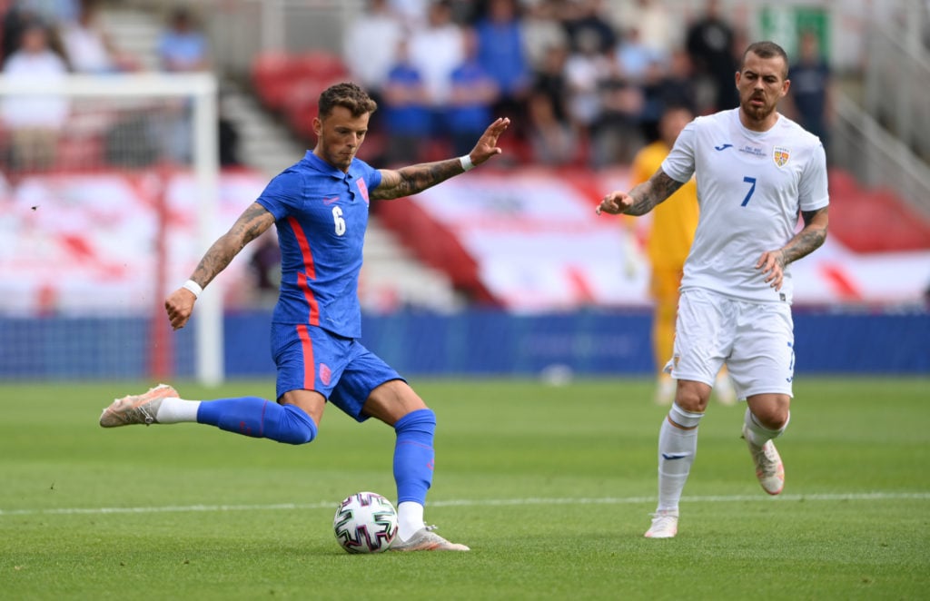 former-leeds-united-loan-defender-ben-white-brighton-england-clears-the-ball-romania-riverside-stadium-euro-2020-friendly