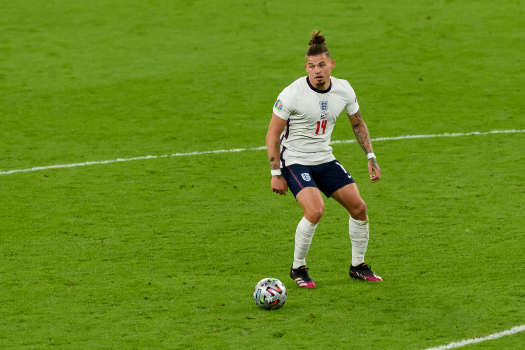 Kalvin Phillips in action for England in their Euro 2020 semi-final with Denmark