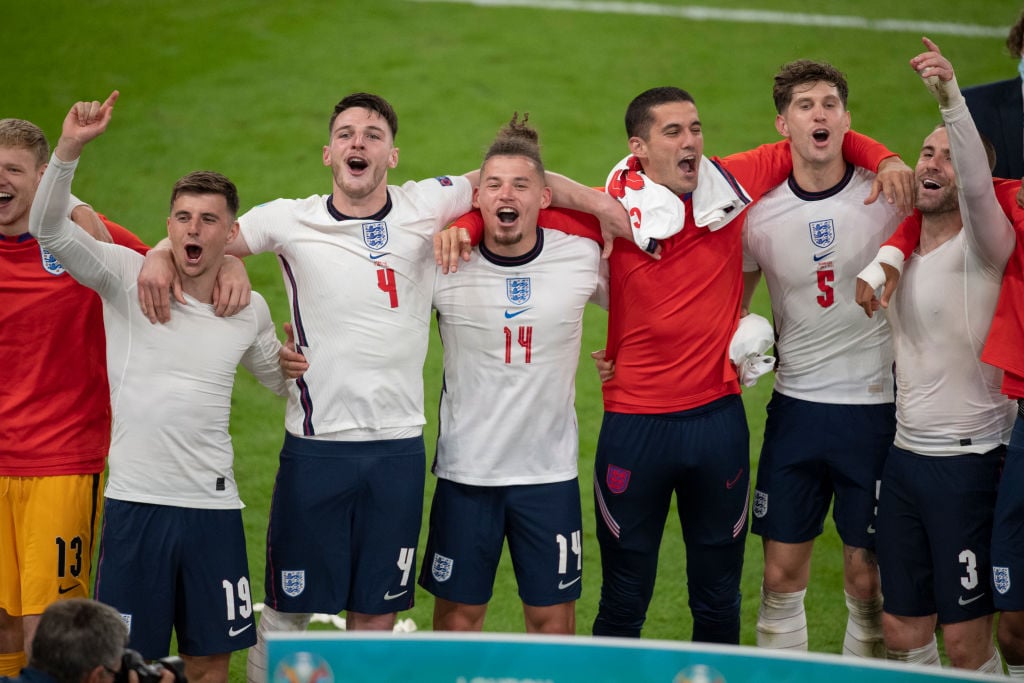 Kalvin Phillips celebrates England win in Euro 2020 semi-final