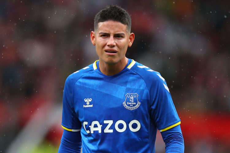 Everton fans on Twitter keen to see the back of James Rodriguez