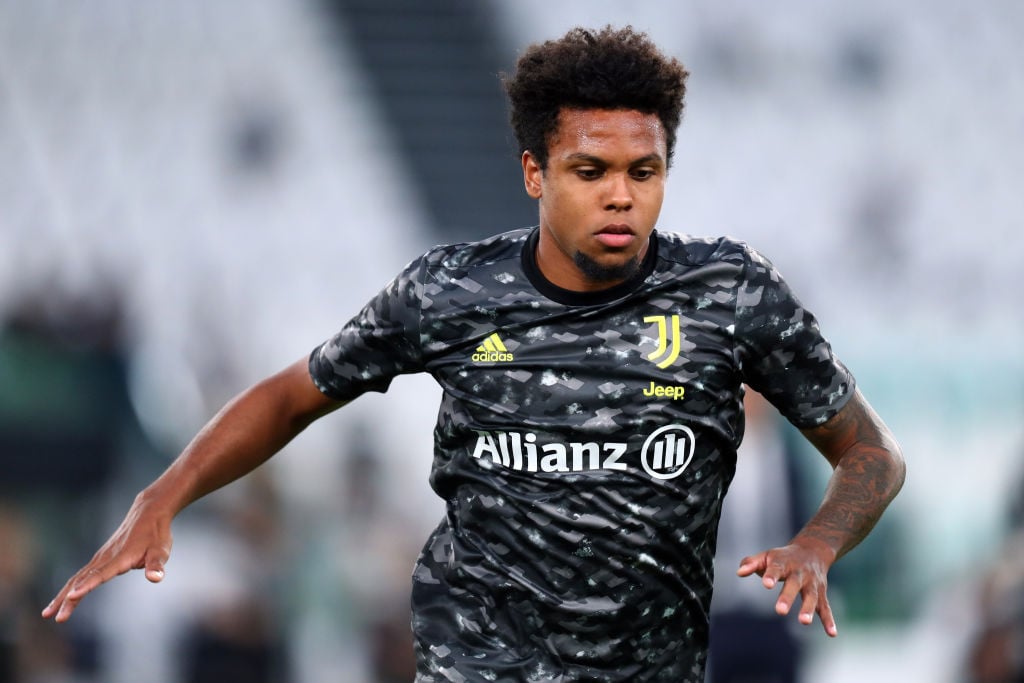 Weston McKennie of Juventus Fc  during warm up before the