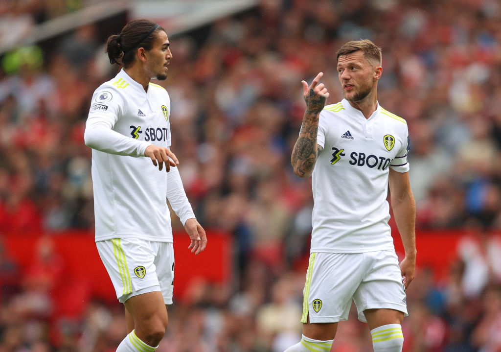 Liam Cooper in action as Leeds face Manchester United