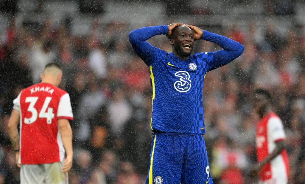 Romelu Lukaku reacts to Bernd Leno save in Arsenal loss