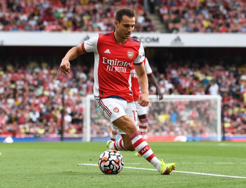 Cedric Soares in action for Arsenal