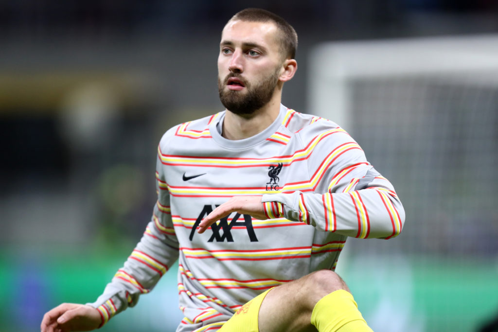 Nathaniel Phillips of Liverpool Fc  during warm up before