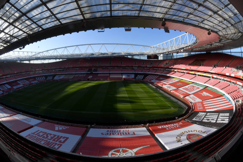 A general view of Emirates stadium before the FA Cup Third Round match between Arsenal and Newcastle United on January 09, 2021 in London, England....