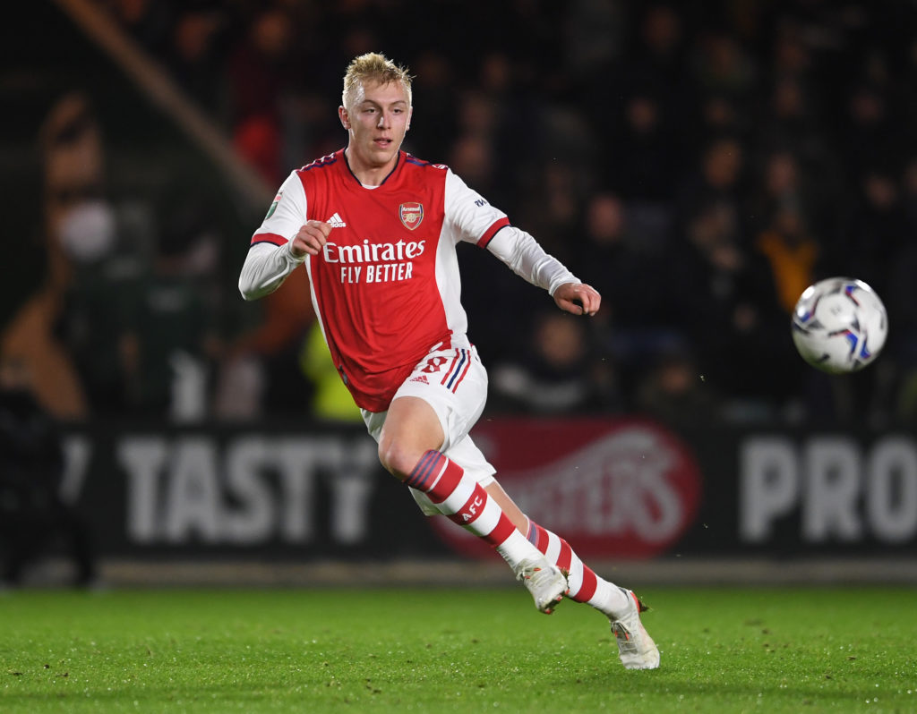 Mika Biereth Gabriel Magalhaes Arsenal