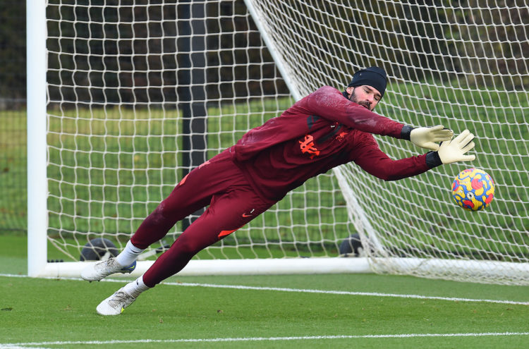 Alisson Becker says Liverpool 19-year-old has been superb in training