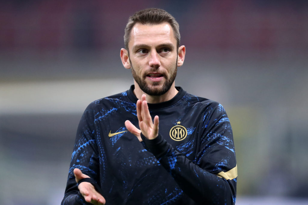 Stefan de Vrij of Fc Internazionale  during warm up before
