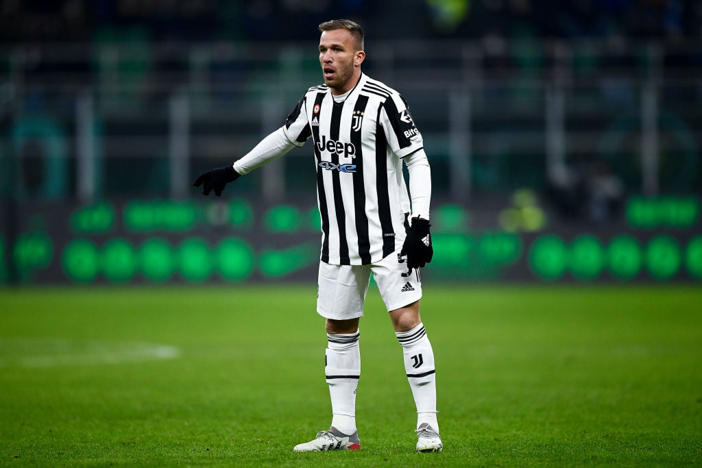 Arthur Melo of Juventus FC gestures during the Supercoppa