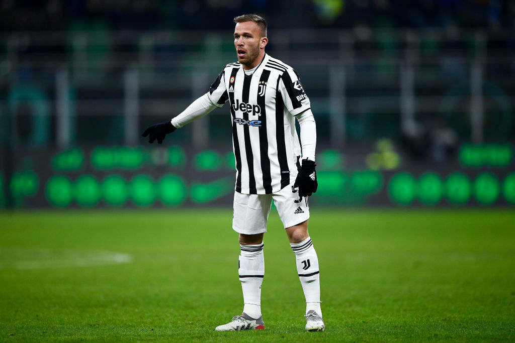 Arthur Melo of Juventus FC gestures during the Supercoppa