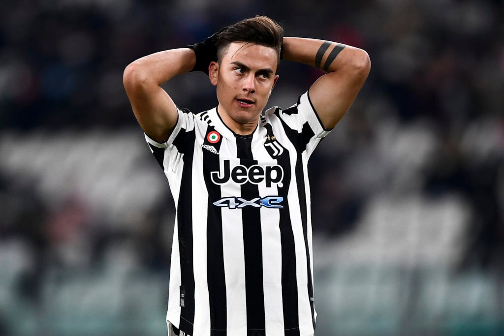 Paulo Dybala of Juventus FC looks dejected during the Serie