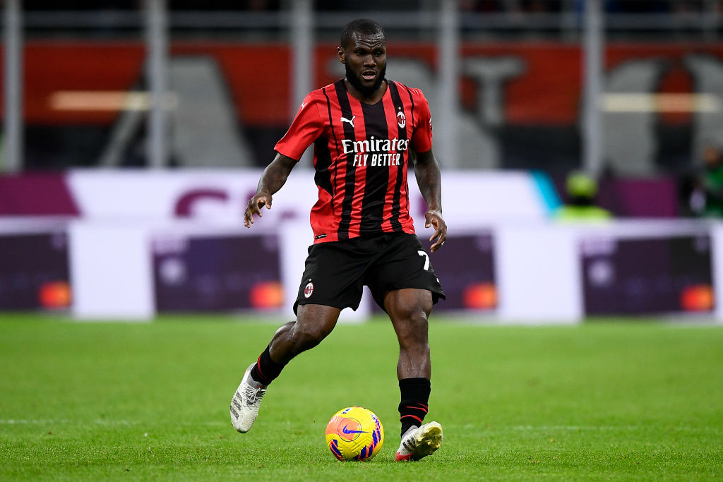 Franck Kessie of AC Milan in action during the Serie A