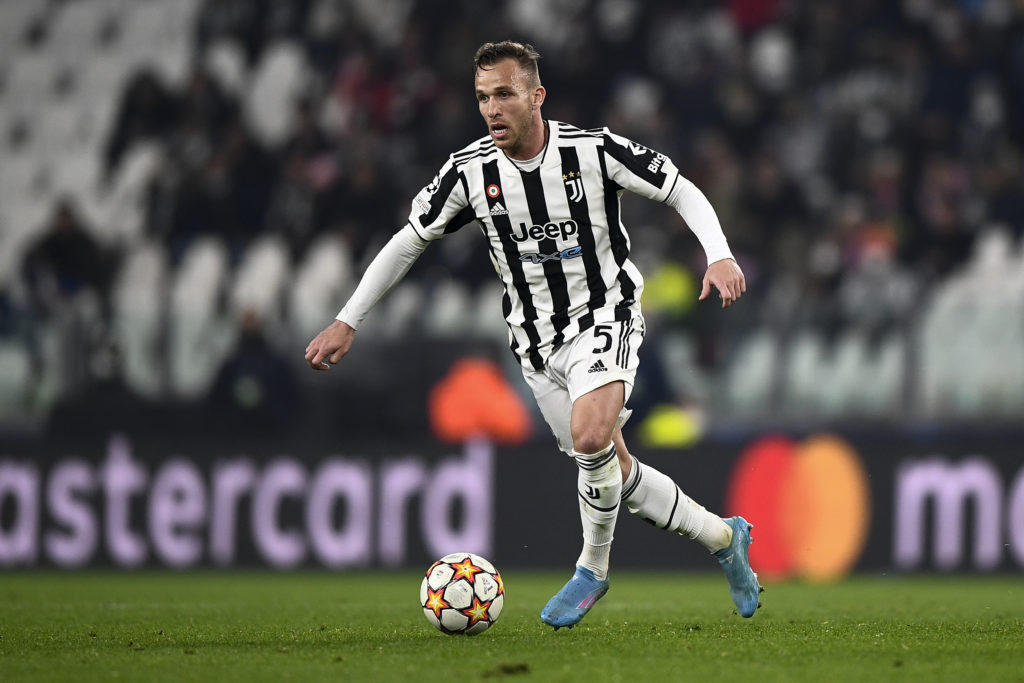 Arthur Melo of Juventus FC in action during the UEFA