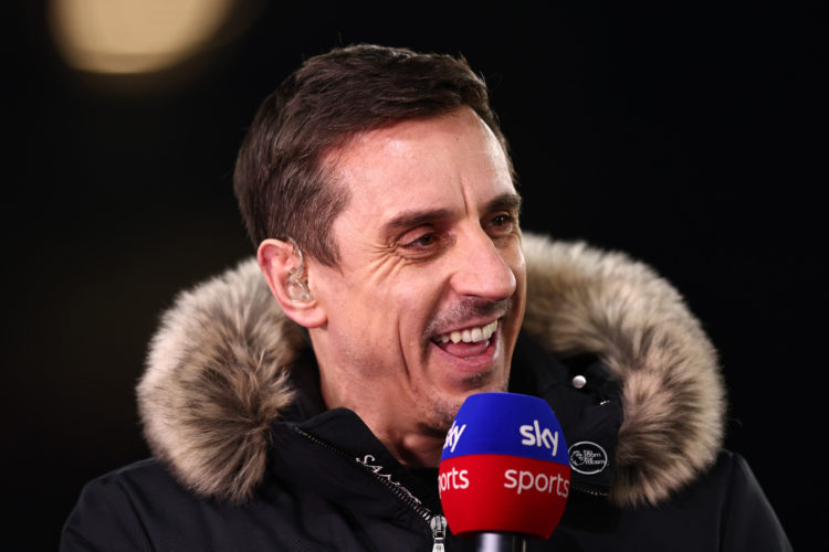 'Not so many': Gary Neville mocks Arsenal fans with nine-word tweet after defeat against Palace last night