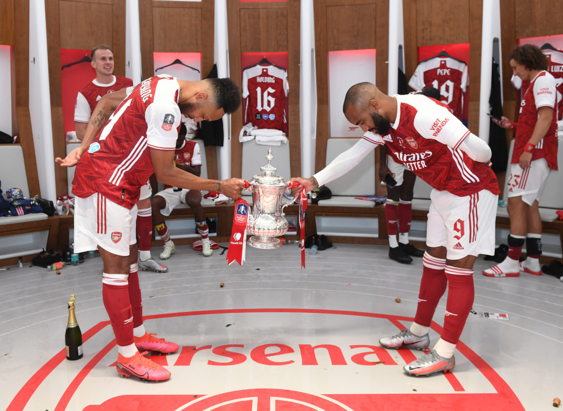 Photo: Arsenal's two big summer transfer targets copy the Aubameyang-Lacazette handshake celebration
