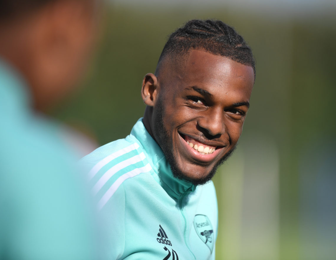 Photo: 'Exceptional' youngster laughs at Cedric after flying past him in Arsenal training