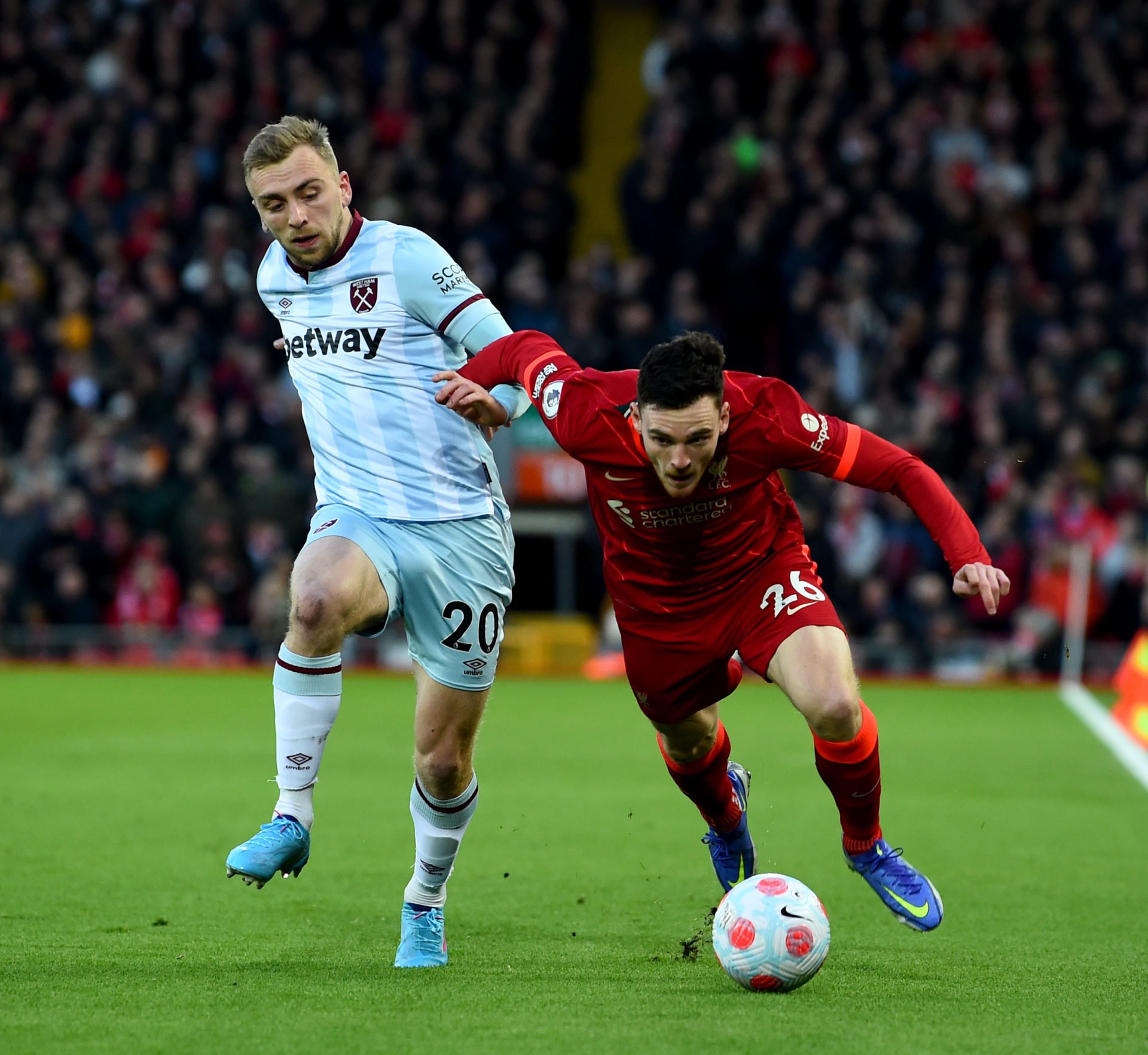 Jurgen Klopp Seen Giving Andy Robertson Huge Hug As Liverpool Win Again