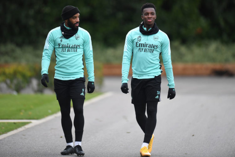 Eddie Nketiah says he's capable of starting up-front for Arsenal with Alexandre Lacazette