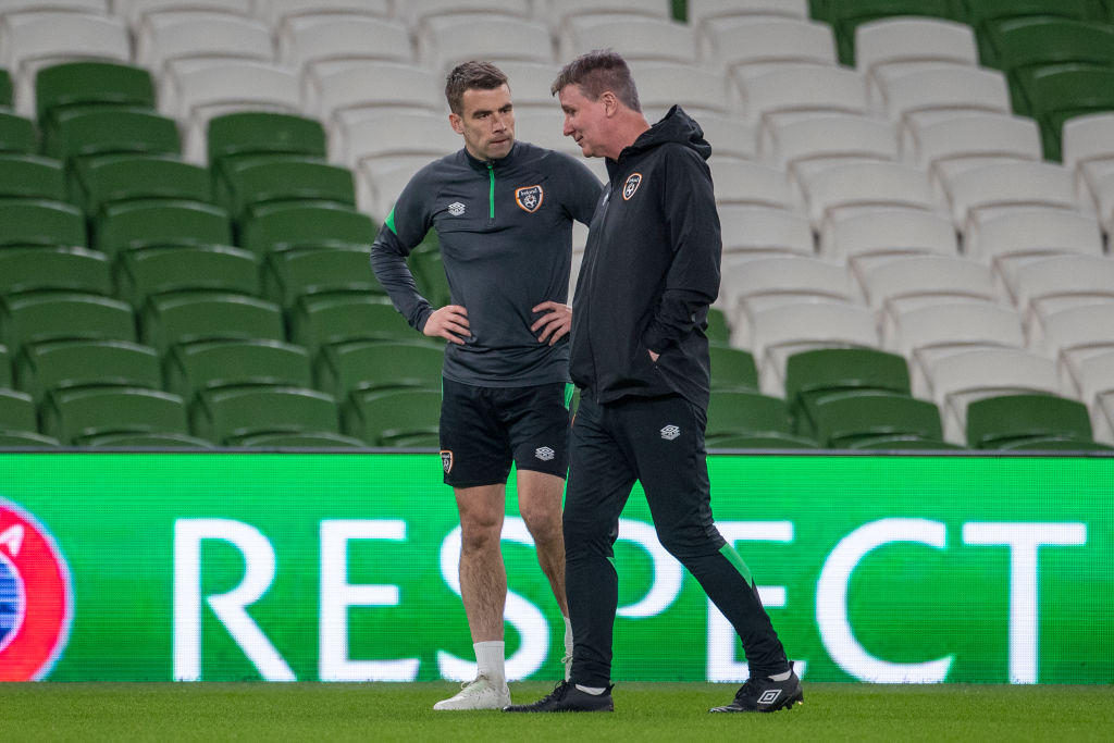 Republic of Ireland team training-Aviva Stadium, Dublin.