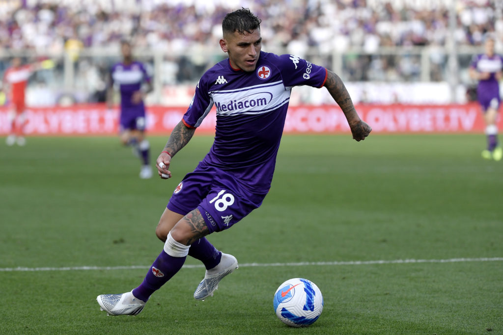 Lucas Torreira of ACF Fiorentina in action during the Serie