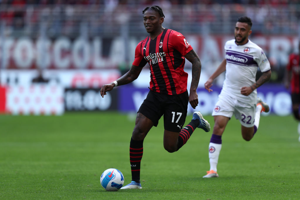 Rafael Leao of Ac Milan  in action during the Serie A match