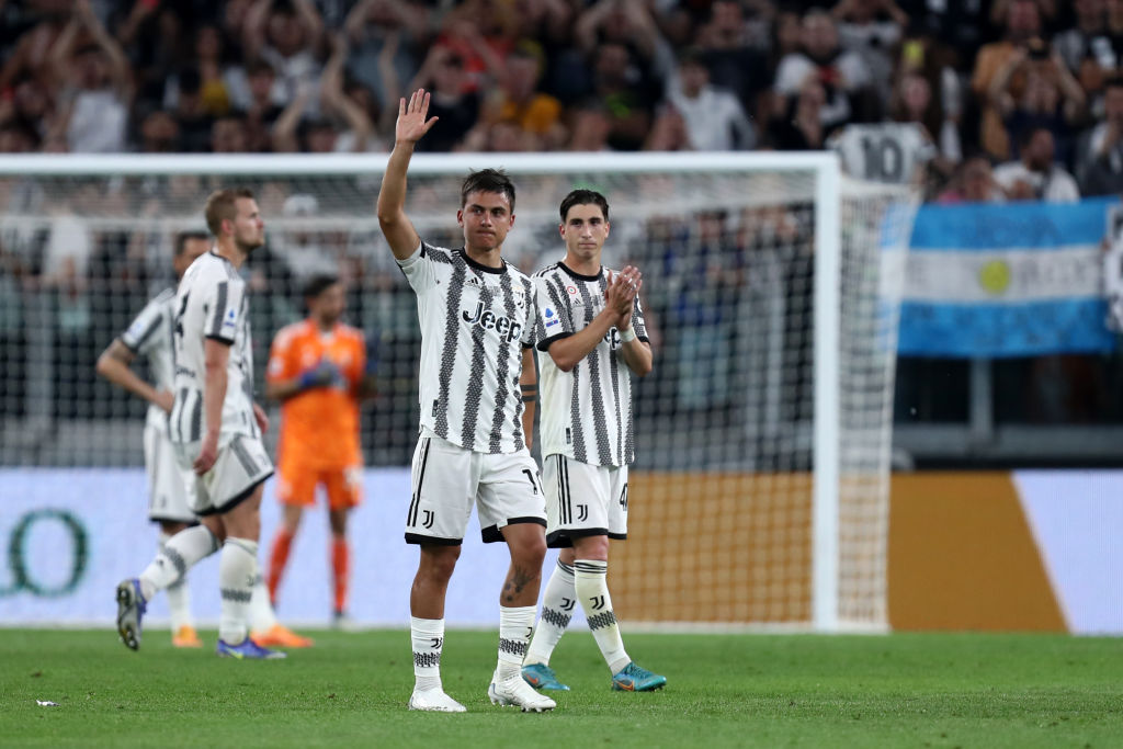 Paulo Dybala of Juventus Fc greets the fans at the end of