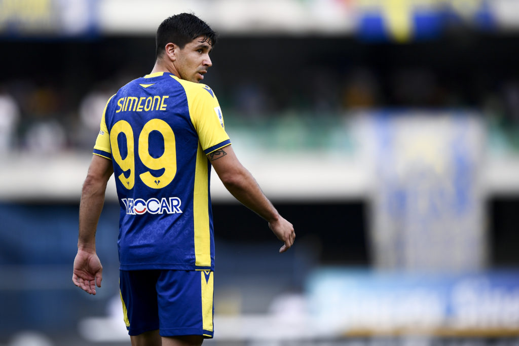 Giovanni Simeone of Hellas Verona FC looks on during the