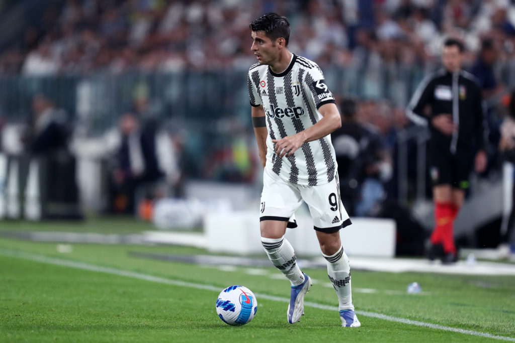 Alvaro Morata of Juventus Fc  in action during the Serie A