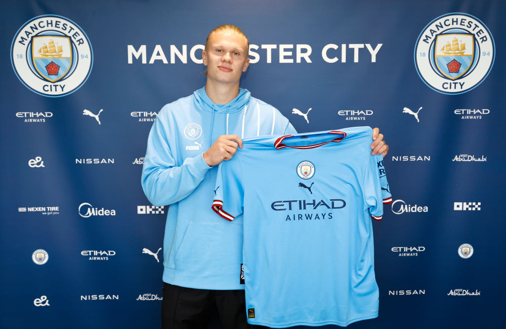 Manchester City Unveil New Signing Erling Haaland