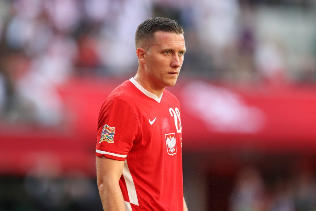 Piotr Zielinski of Poland during the UEFA Nations League League A Group 4 match between Poland and Wales at Tarczynski Arena on June 1, 2022 in Wro...