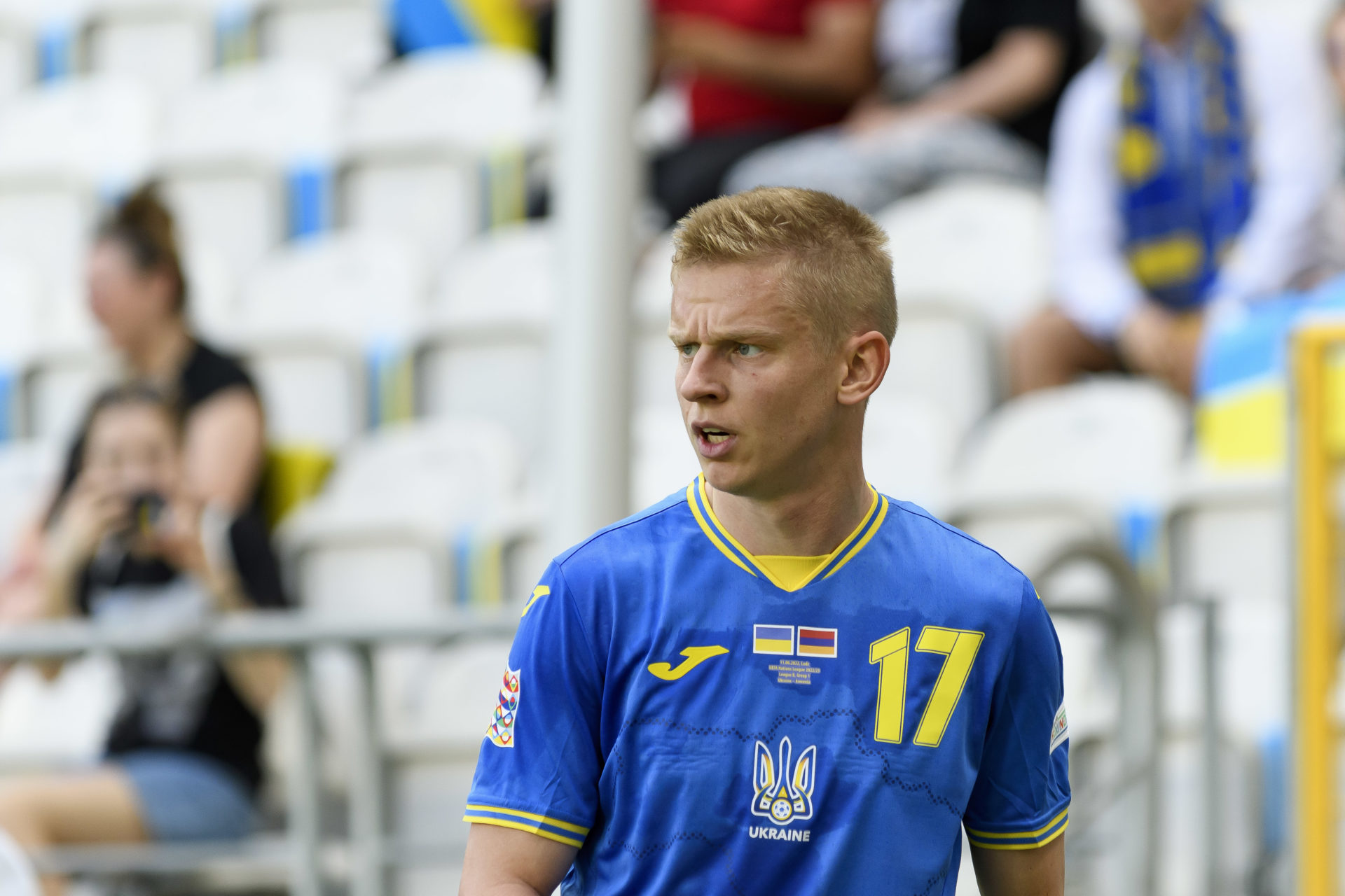 Oleksandr Zinchenko's Arsenal shirt in the changingroom before the News  Photo - Getty Images