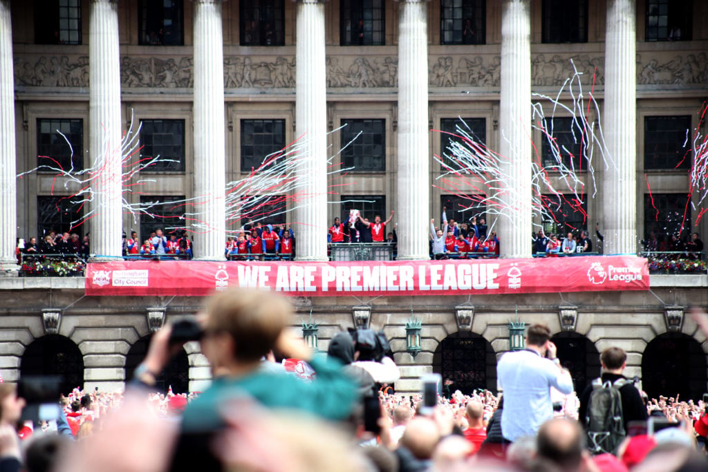 Nottingham Forest Celebrate Promotion To The Premier League