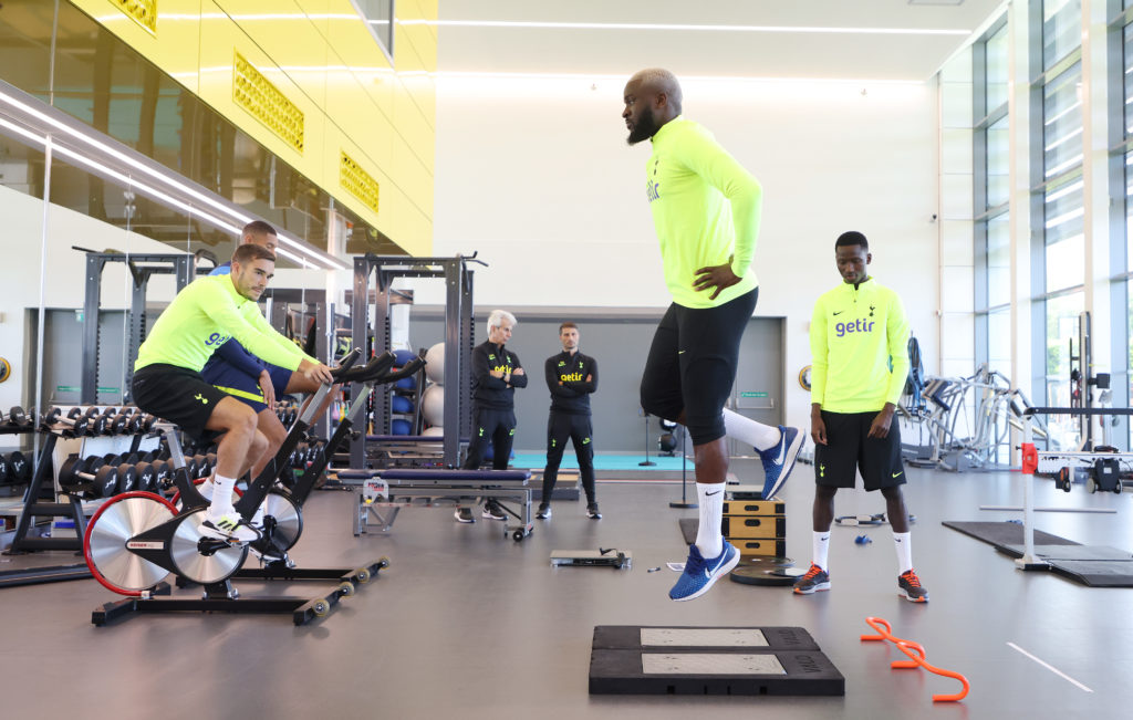 Tottenham coach hearing praising Tanguy Ndombele in fitness drill