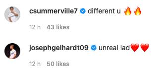 Summerville and Gelhardt reply to Cresswell on Instagram