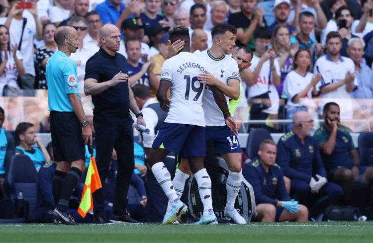 Ivan Perisic went straight over to talk to 22-year-old Tottenham youngster during drinks break against Chelsea
