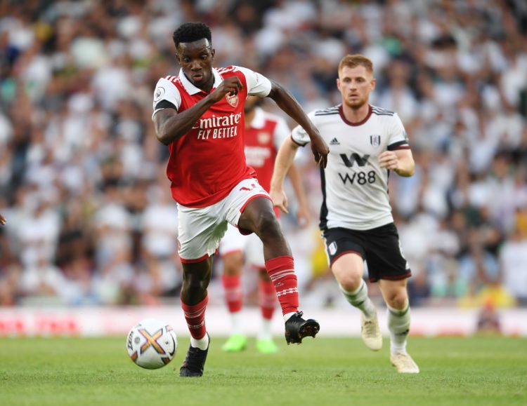 Spotted: Arsenal youngster absolutely berated his teammate in the 80th minute v Fulham