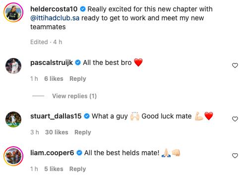 Cooper reaction to Costa move