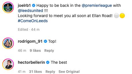 Bellerin reaction to Joel move