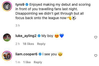 Cooper reaction to Roberts goal