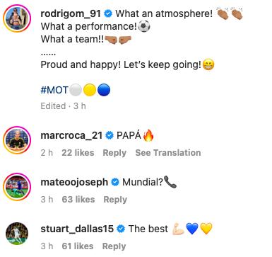 Dallas reaction to Rodrigo performance
