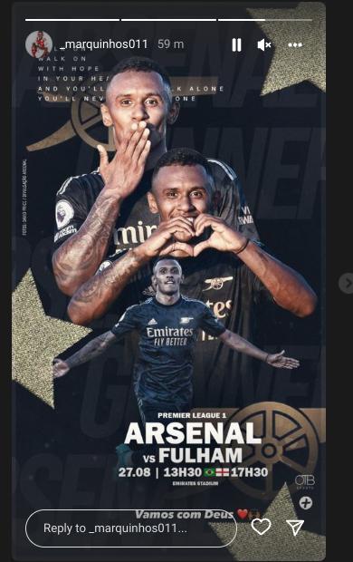 Marquinhos Arsenal Instagram